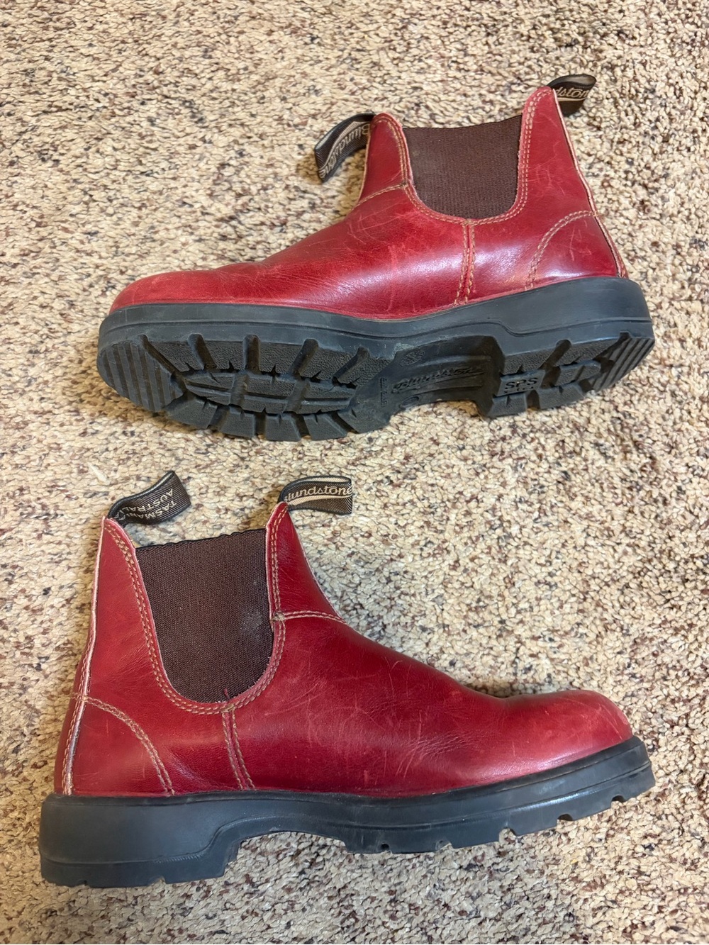 Blundstone red leather Chelsea boots 4au 7us - Picture 2 of 9